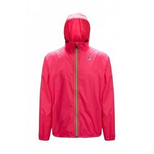NEW K-WAY men's le vrai 3.0 claude rain jacket in pink intense